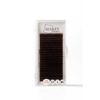 MAREY Dunkle Schokolade Wimpernextensions L | M | V Curl – Mixbox