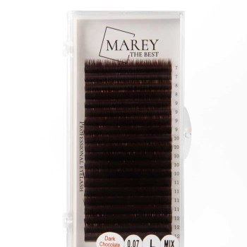 MAREY Dunkle Schokolade Wimpernextensions L | M | V Curl – Mixbox