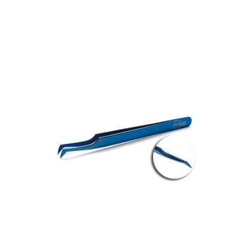Pinzette für Wimpernverlängerungen Blau Nr. 02