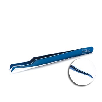 Pinzette für Wimpernverlängerungen Blau Nr. 02