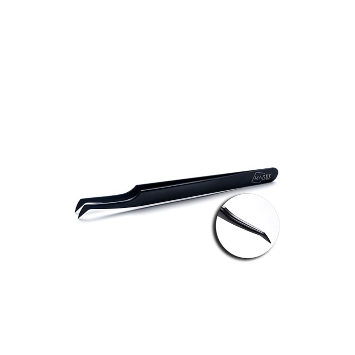 Wimpernpinzetten - 13010 Pinzette für Wimpernverlängerungen Schwarz Nr. 02