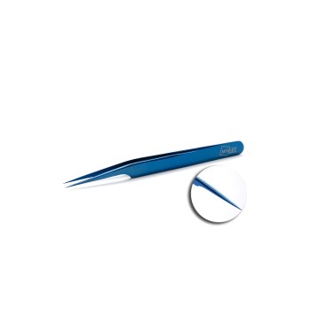 Pinzette für Wimpernverlängerungen Blau Nr. 01