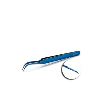 Pinzette für Wimpernverlängerungen Blau Nr. 03