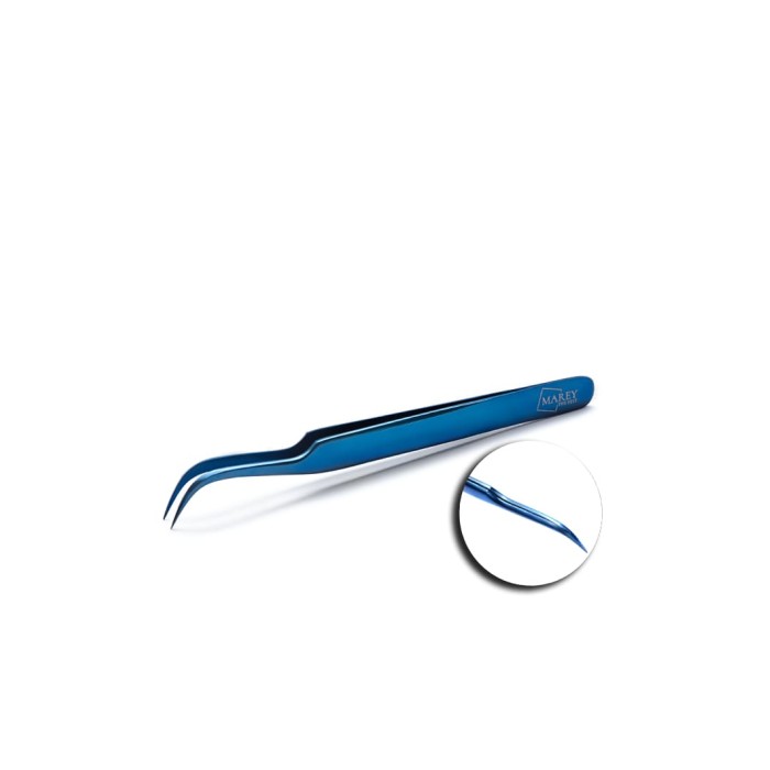 Wimpernpinzetten - 13014 Pinzette für Wimpernverlängerungen Blau Nr. 03
