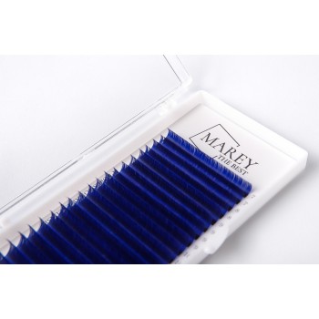 Colored lashes Neon dark blue mix 7-12 (Curl: B; C; CC)