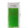 Bunte Wimpern Neon-grüne MIX 7-12 (Locken: B; C; CC) 