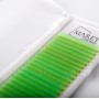 Bunte Wimpern Neon-grüne MIX 7-12 (Locken: B; C; CC) 