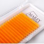 Bunte Wimpern Neon-orange MIX 7-12 (Locken: B; C; CC) 