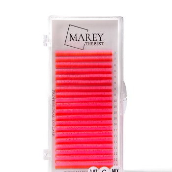 Bunte Wimpern Neonrosa MIX 7-12 (Locken: B; C; CC) 