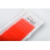 Colored lashes Neon red mix 7-12 (Curl: B; C; CC)