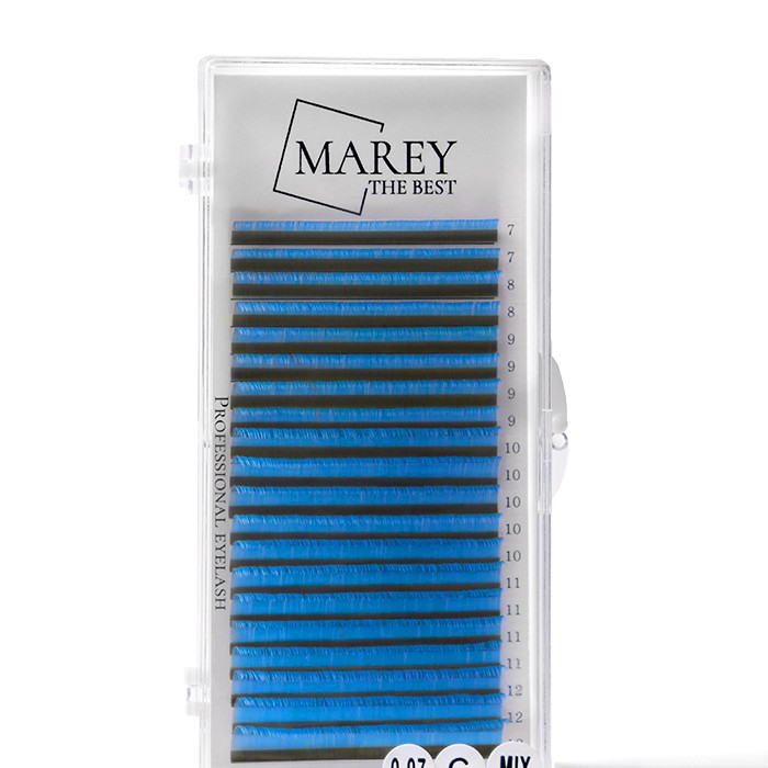 Bunte Wimpern Neonblau MIX 7-12 (Locken: B; C; CC) Bunte Wimpern Neonblau MIX 7-12 (Locken: B; C; CC)