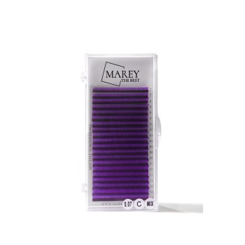 Colored lashes Neon purple mix 7-12 (Curl: B; C; CC) 