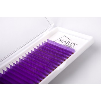 Colored lashes Neon purple mix 7-12 (Curl: B; C; CC) 