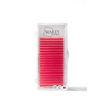 Colored lashes Pink mix 7-12 (Curl: B; C; CC)