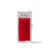 Colored lashes Red mix 7-12 (Curl: B; C; CC)