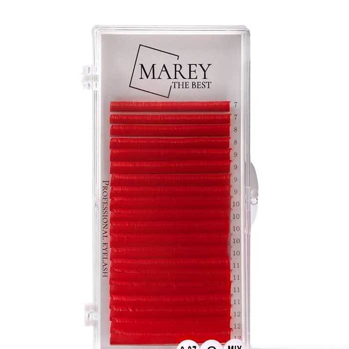 Bunte Wimpern Rot MIX 7-12 (Locken: B; C; CC) Bunte Wimpern Rot MIX 7-12 (Locken: B; C; CC)