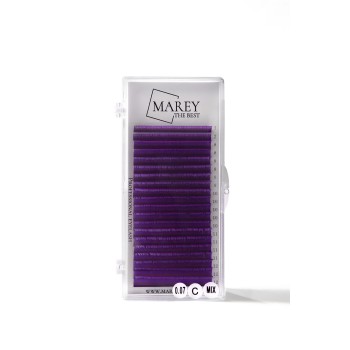 Colored lashes Violet mix 7-12 (Curl: B; C; CC)